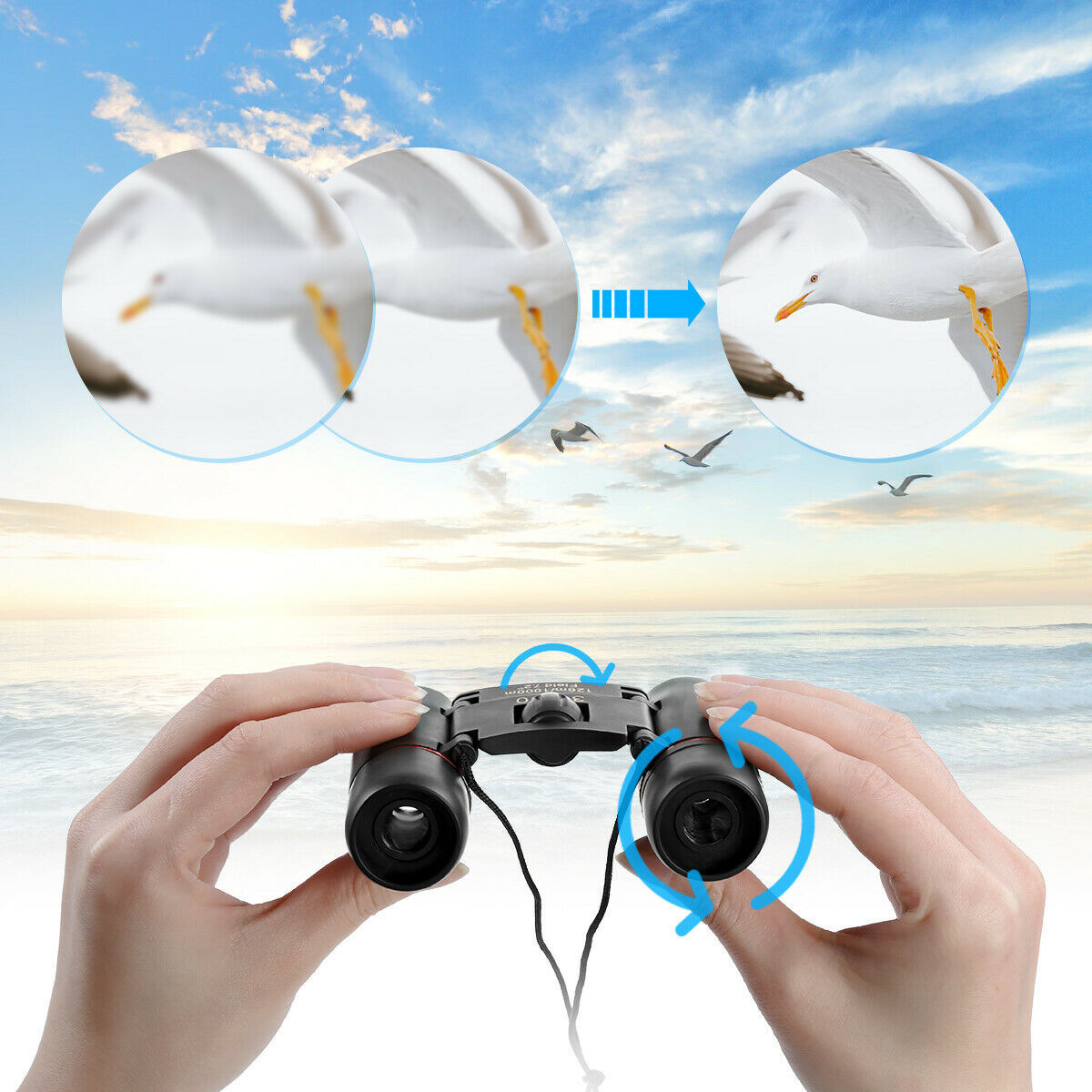 Binoculars 30x60 Zoom Travel Compact Folding Telescope Hunting Day Night Outdoor Small Pocket Binoculars Compact Adults, Mini Kids Binoculars Boys For Bird Watching, Concert Theater Opera - Image 10