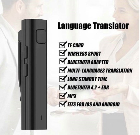 Smart Instant Voice Translator Mini Bluetooth Real Time Translation 26 Language Automatic Speech Travel Translato - Image 3
