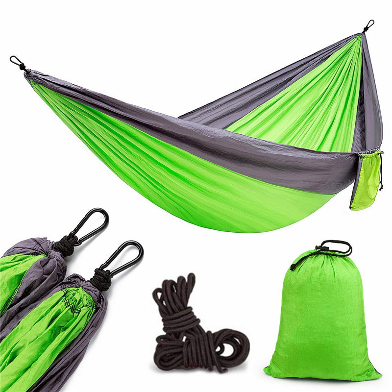 Backpacking Hammock - Portable Nylon Parachute Outdoor Double Hammock - Image 2