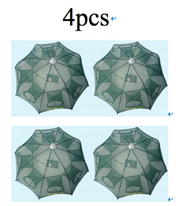 Strengthened 4-20 Holes Automatic Fishing Net Shrimp Cage Nylon Foldable Fish Trap Cast Net Cast Fold Crab Trap Fishing Network - Image 3