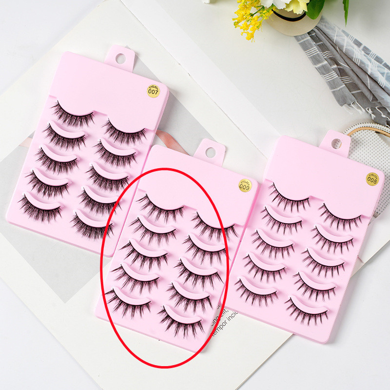 5 Pairs Manga Lashes New Arrival Anime Cosplay Natural Wispy Korean Makeup Artificial False Eyelashes - Image 4