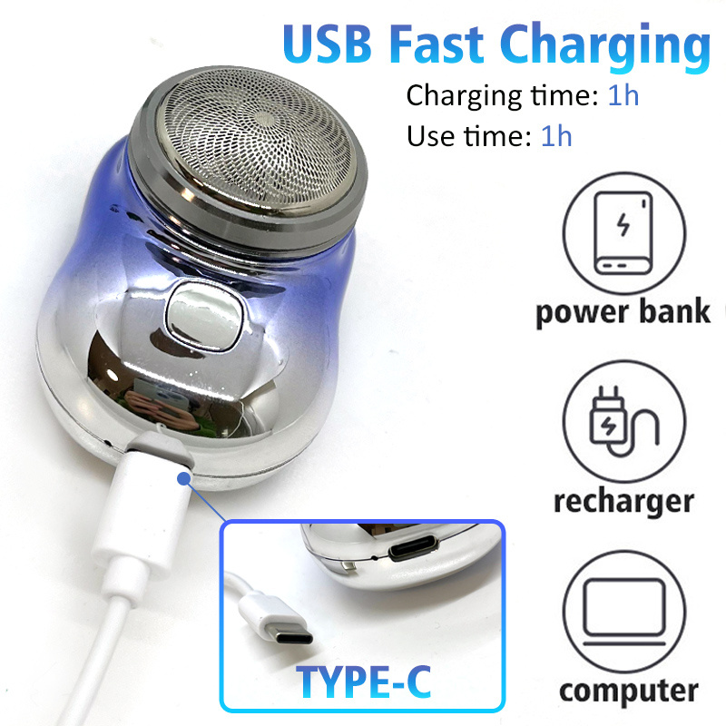 Mini Portable Face Cordless Shavers Rechargeable USB Electric Shaver Wet & Dry Painless Small Size Machine Shaving For Men - Image 6