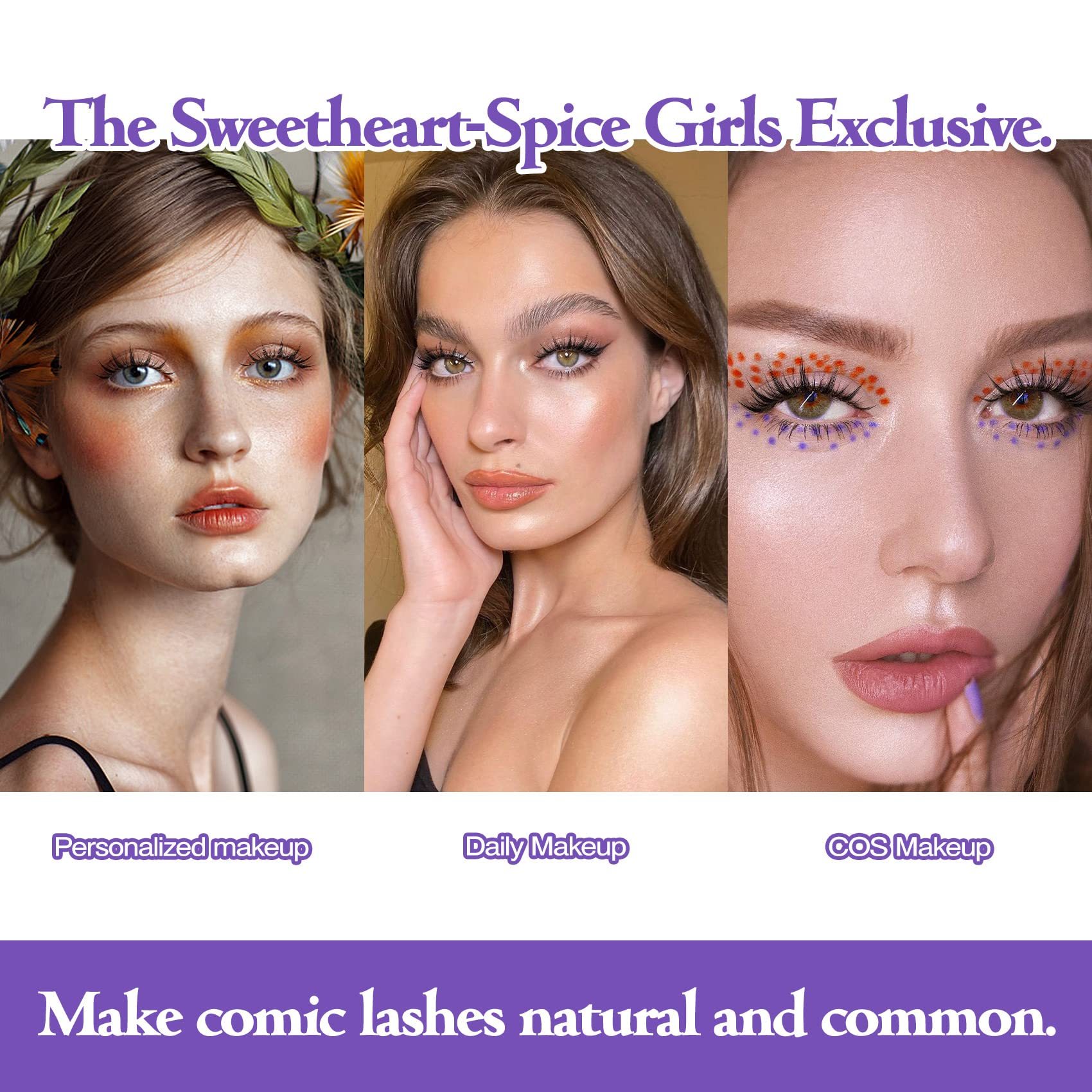 5 Pairs Manga Lashes New Arrival Anime Cosplay Natural Wispy Korean Makeup Artificial False Eyelashes - Image 2