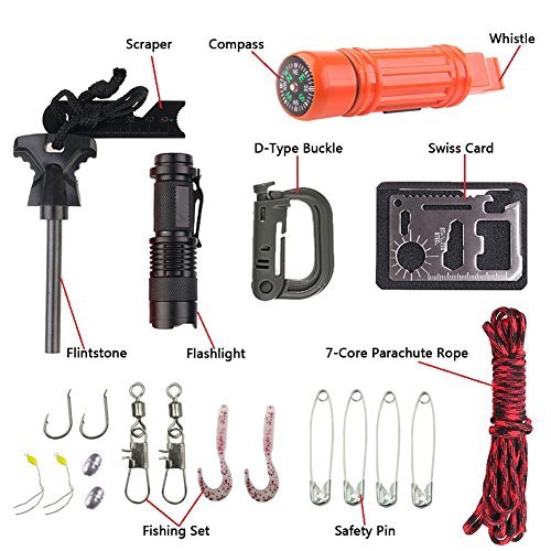 Outdoor Travel SOS Equipment Adventure Survival Tool Set Multifunction Field Survival First Aid Box Fishing Accessories - Image 4