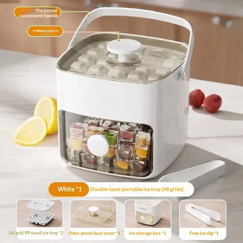 48 Grid Ice Cube Mold Reusable Refrigerator Ice Maker One-touch Easy Release Homemade Ice Cube Tray Mold Home Ice Making Tool - Image 7