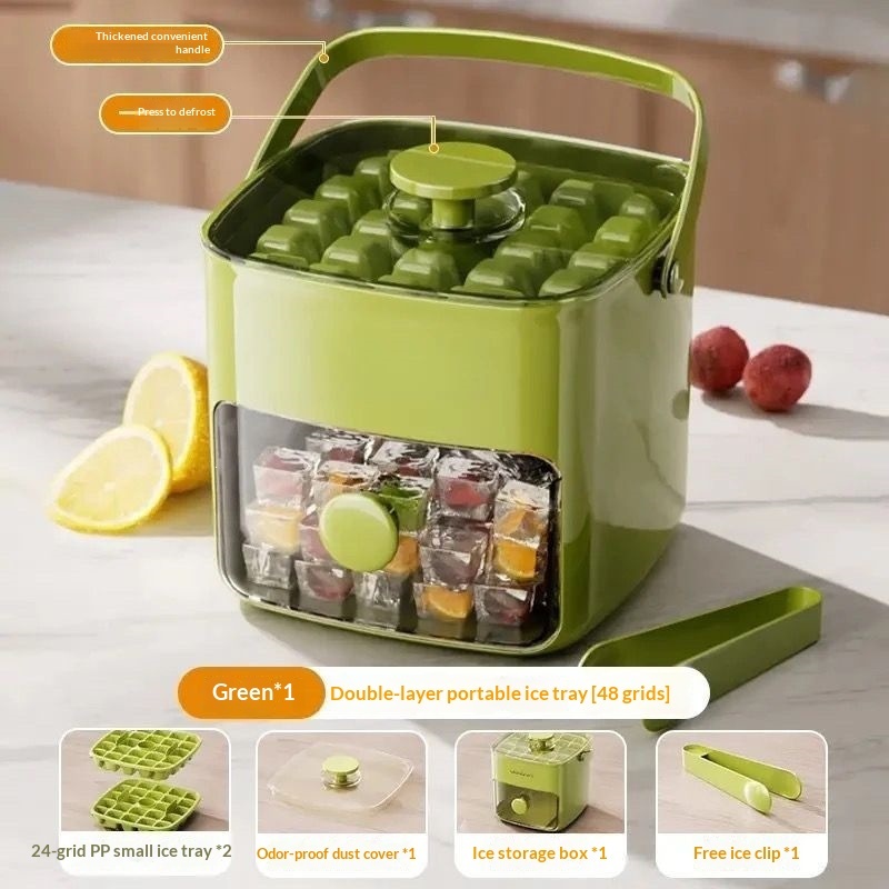 48 Grid Ice Cube Mold Reusable Refrigerator Ice Maker One-touch Easy Release Homemade Ice Cube Tray Mold Home Ice Making Tool - Image 8