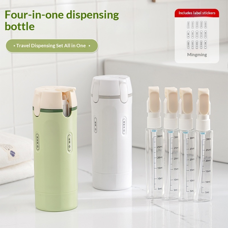 4 In 1 Travel Dispenser Portable Travel Bottles Leak Proof Leakproof Travel Container For Perfume Shampoo Conditioner Lotion - Image 10