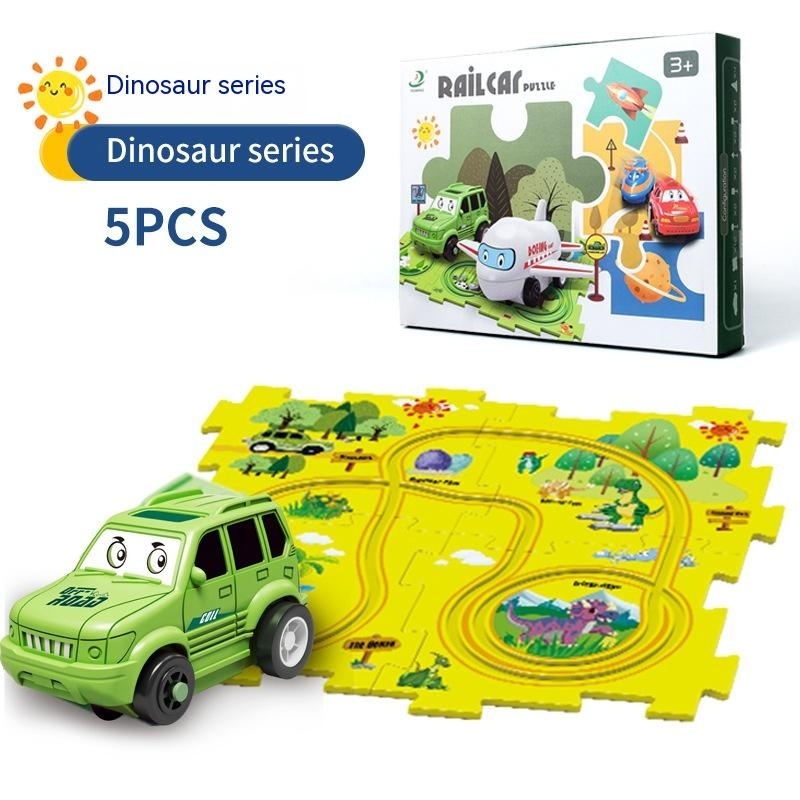 Children Puzzle Electric Railroad Speeder DIY Assembly Electric Car Automatic Rail City Scene Construction Education Toy Gift - Image 9