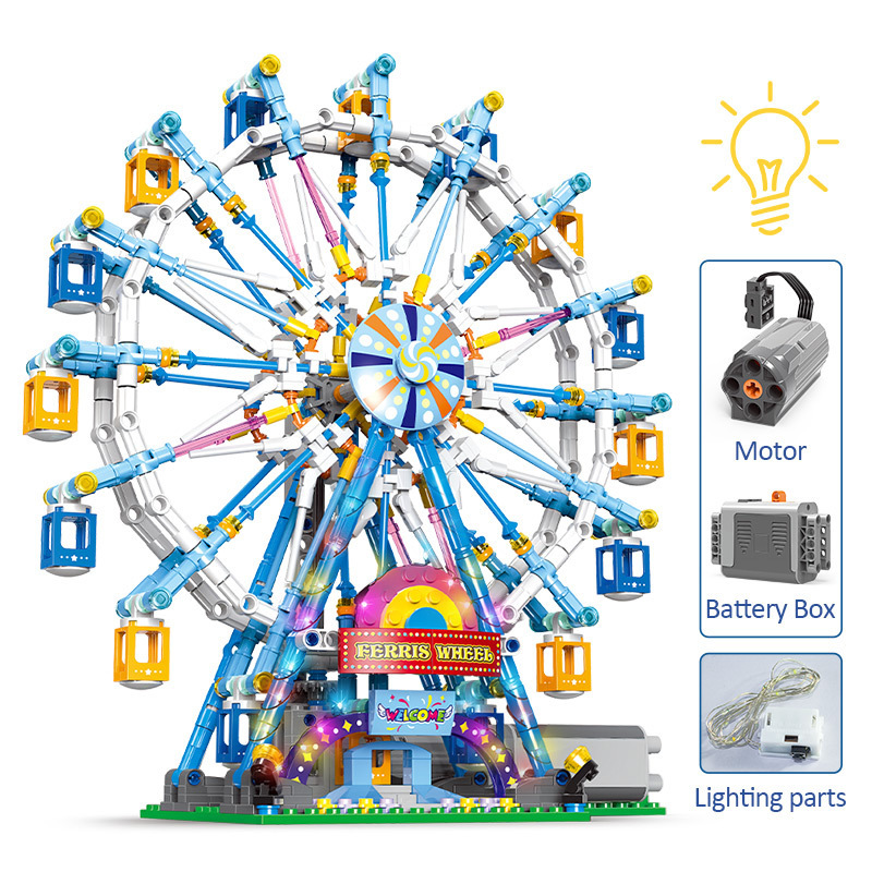 Electric Ferris Wheel Assembled Model Toys - Image 2
