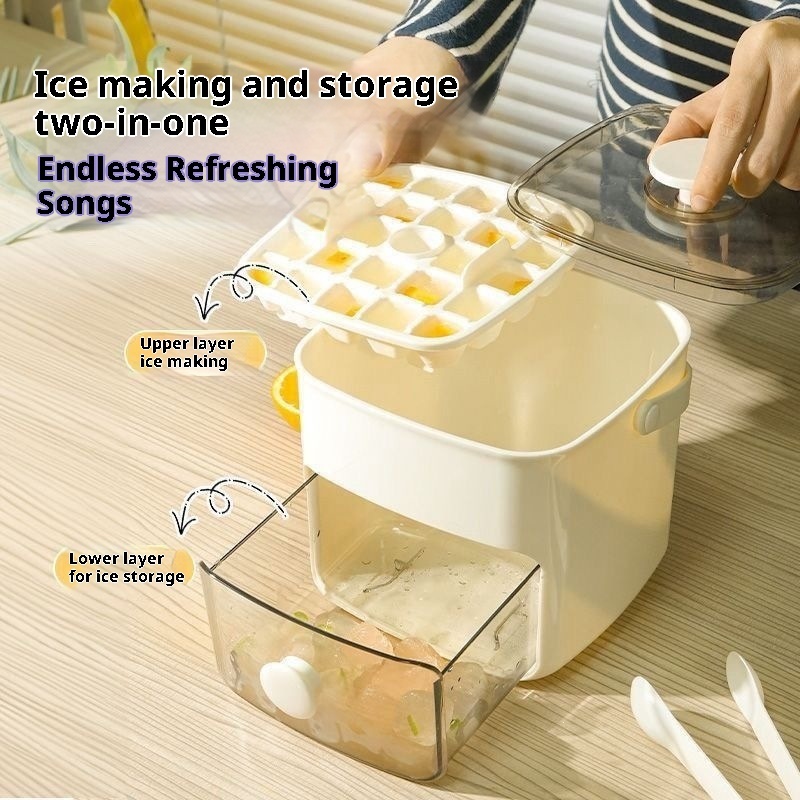 48 Grid Ice Cube Mold Reusable Refrigerator Ice Maker One-touch Easy Release Homemade Ice Cube Tray Mold Home Ice Making Tool - Image 3