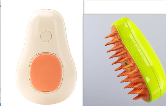 Steamy Cat Brush Cat Dog Grooming Comb Electric Self Cleaning Steam Cat Brush For Massage Avocado Shape Pet Spray Cat Grooming - Image 6