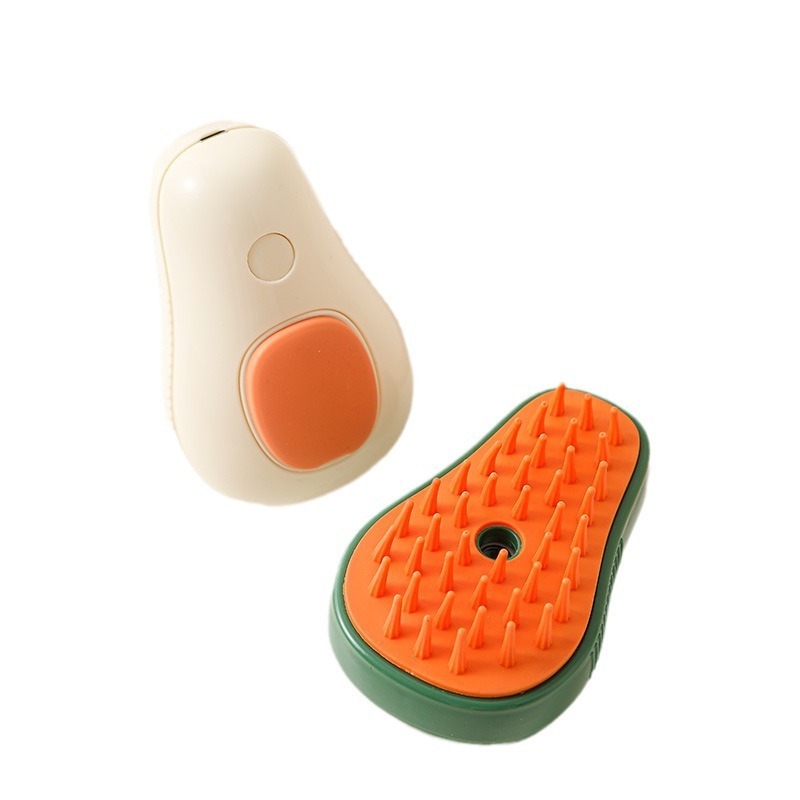 Steamy Cat Brush Cat Dog Grooming Comb Electric Self Cleaning Steam Cat Brush For Massage Avocado Shape Pet Spray Cat Grooming - Image 9