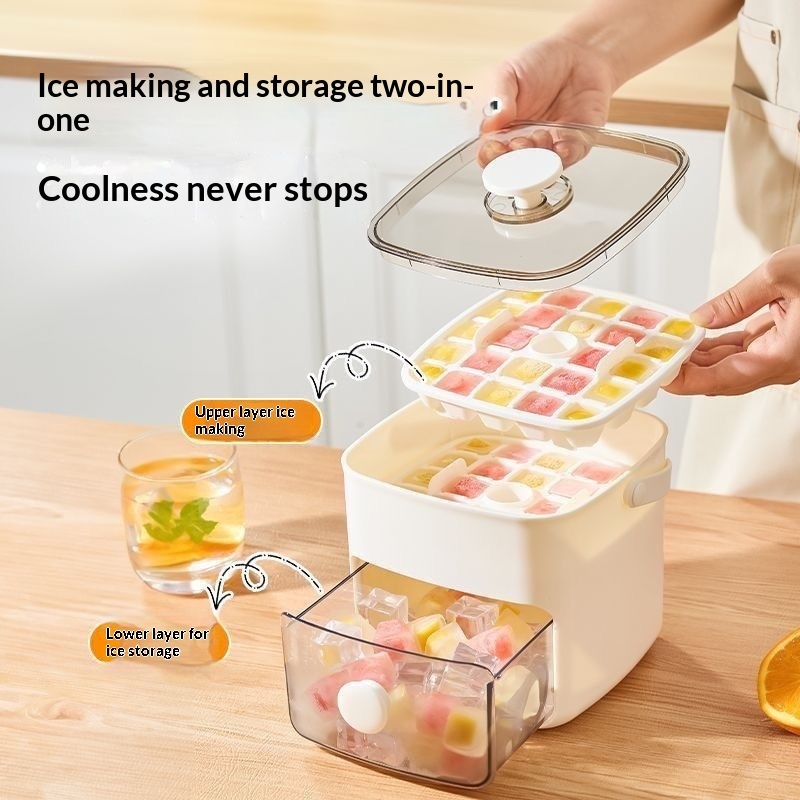48 Grid Ice Cube Mold Reusable Refrigerator Ice Maker One-touch Easy Release Homemade Ice Cube Tray Mold Home Ice Making Tool - Image 6