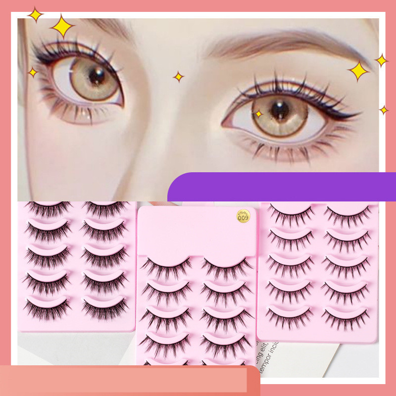 5 Pairs Manga Lashes New Arrival Anime Cosplay Natural Wispy Korean Makeup Artificial False Eyelashes - Image 7