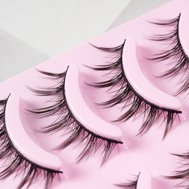 5 Pairs Manga Lashes New Arrival Anime Cosplay Natural Wispy Korean Makeup Artificial False Eyelashes - Image 3