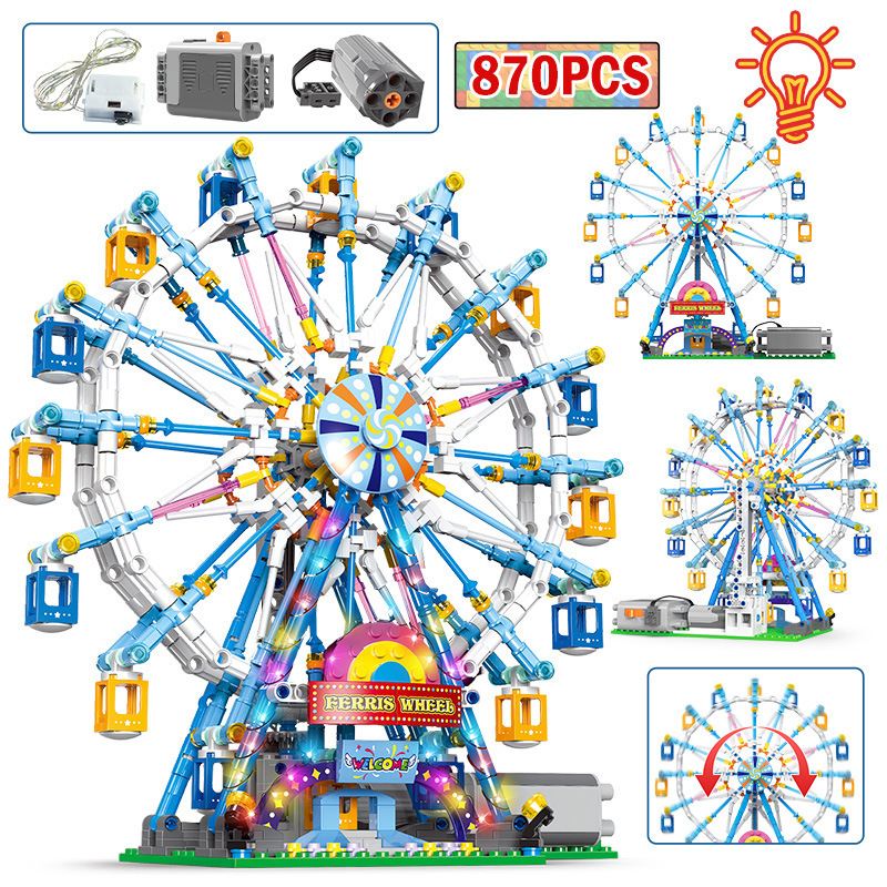 Electric Ferris Wheel Assembled Model Toys - Image 5