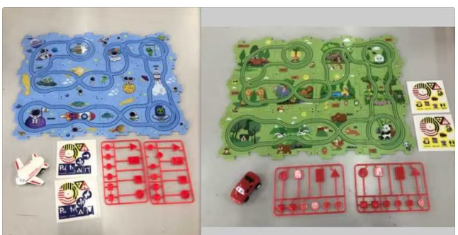 Children Puzzle Electric Railroad Speeder DIY Assembly Electric Car Automatic Rail City Scene Construction Education Toy Gift - Image 4