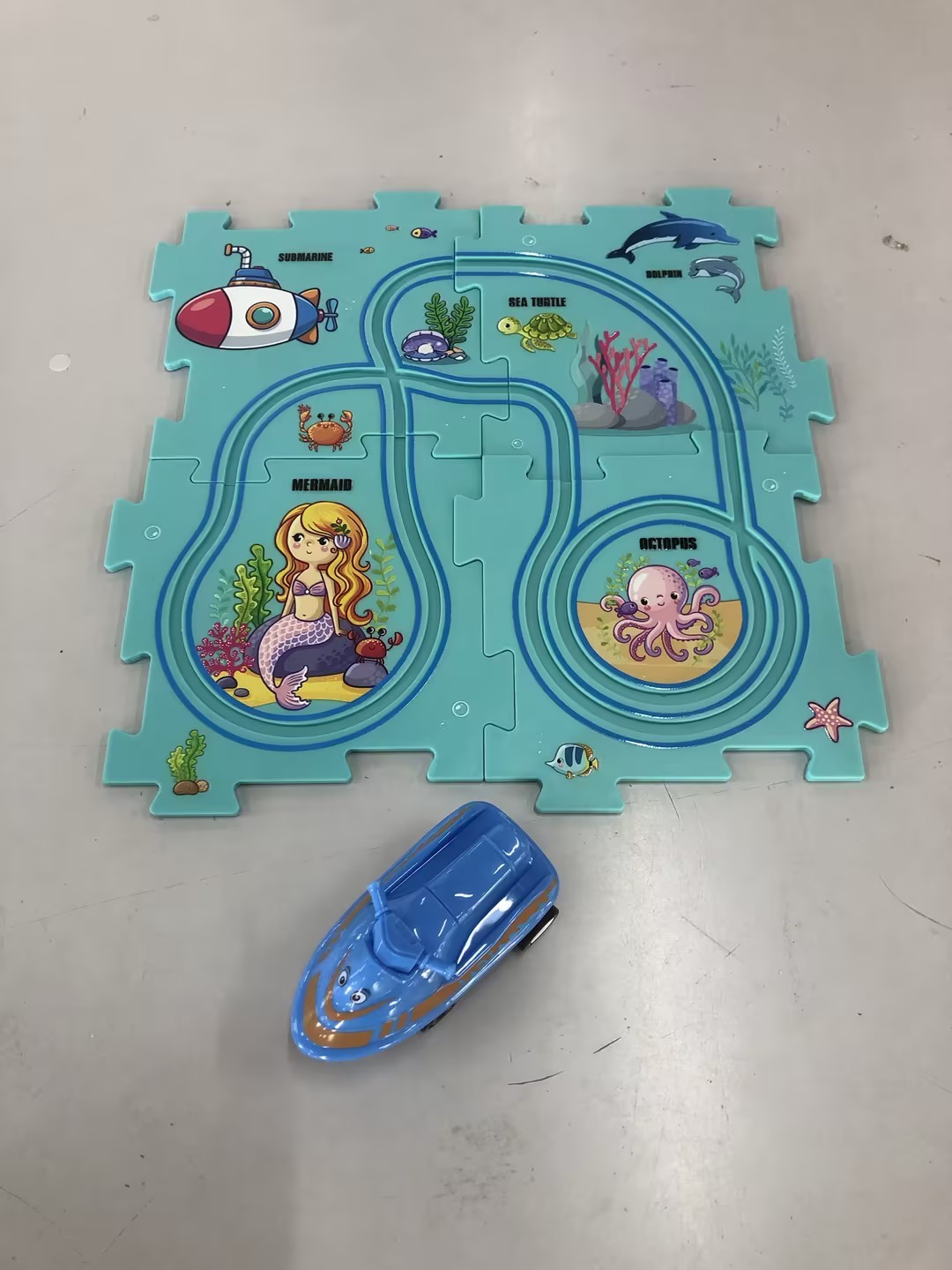 Children Puzzle Electric Railroad Speeder DIY Assembly Electric Car Automatic Rail City Scene Construction Education Toy Gift - Image 3