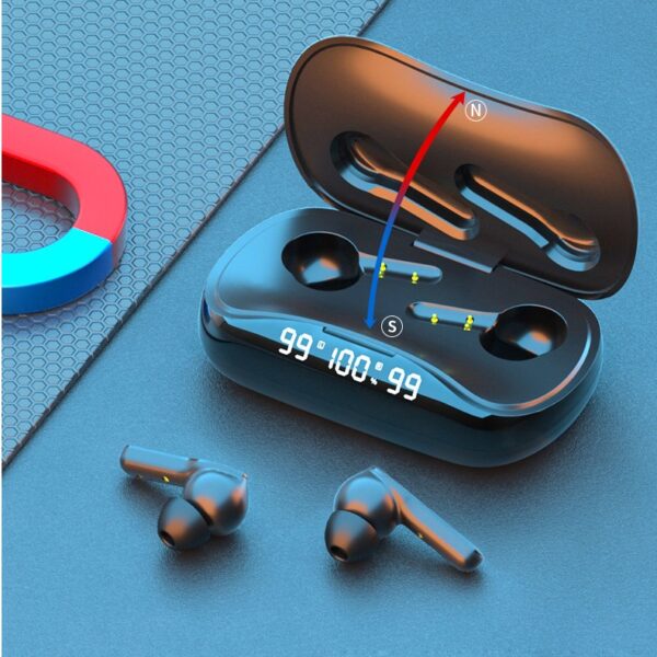 Wireless Bluetooth Headset, Triple Display Large-capacity Charging Compartment