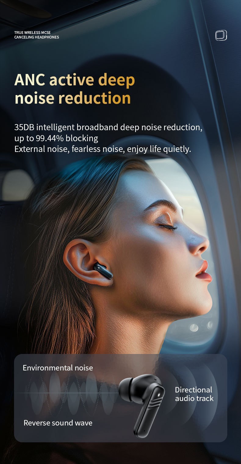 LX10 Wireless Bluetooth In-ear Translation Earbuds, LCD Full Color Touch Screen ANC Noise Cancelling TWS Earphones - Image 10