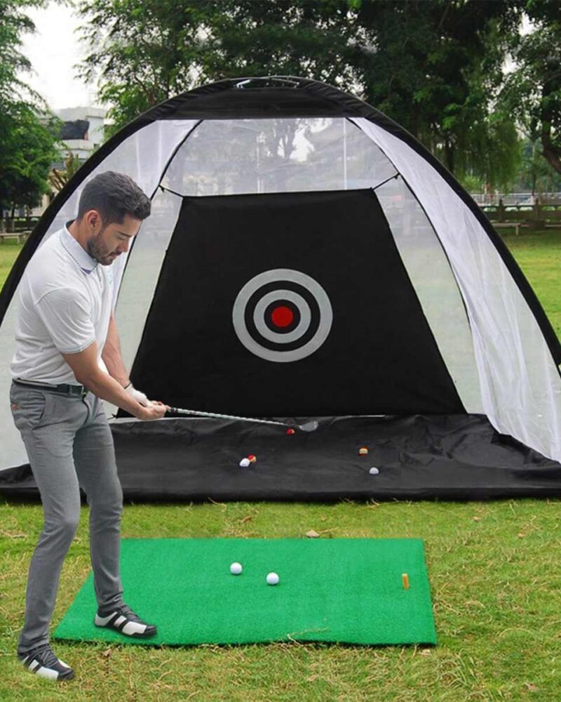 Golf Practice Net Tent Golf Hitting Cage Garden Grassland Practice Tent Golf Training Equipment Mesh Outdoor