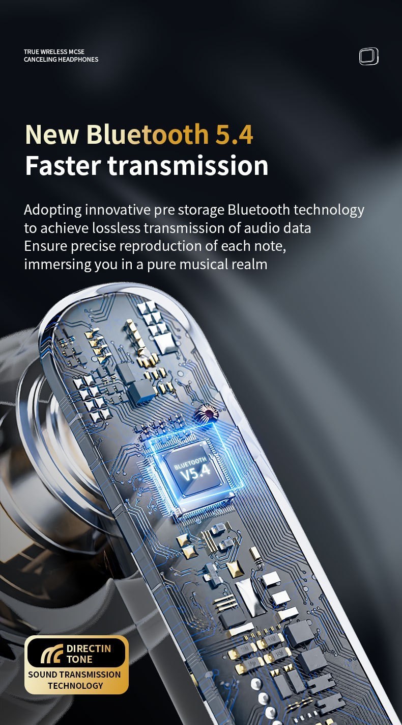 LX10 Wireless Bluetooth In-ear Translation Earbuds, LCD Full Color Touch Screen ANC Noise Cancelling TWS Earphones - Image 3