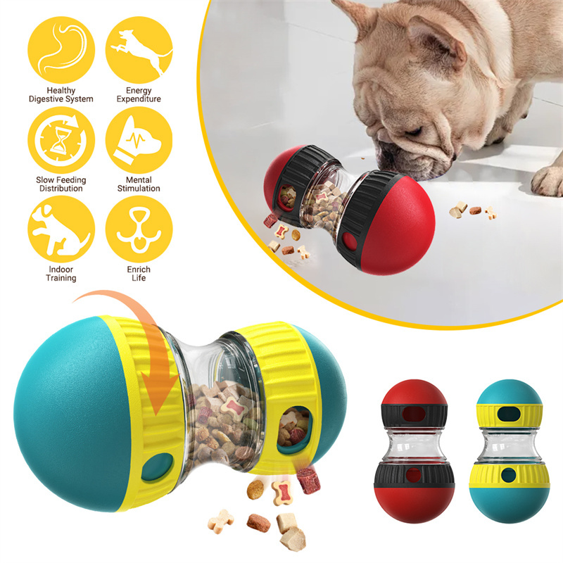 Food Dispensing Dog Toy Tumbler Leaky Food Ball Puzzle Toys Interactive Slowly Feeding Protect Stomach Increase Intelligence Pets Toy Pet Products - Image 5