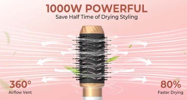 5in1 Electric Hair Dryer Blow Curler Set Detachable Styler Hot Air Brush Salon - Image 5