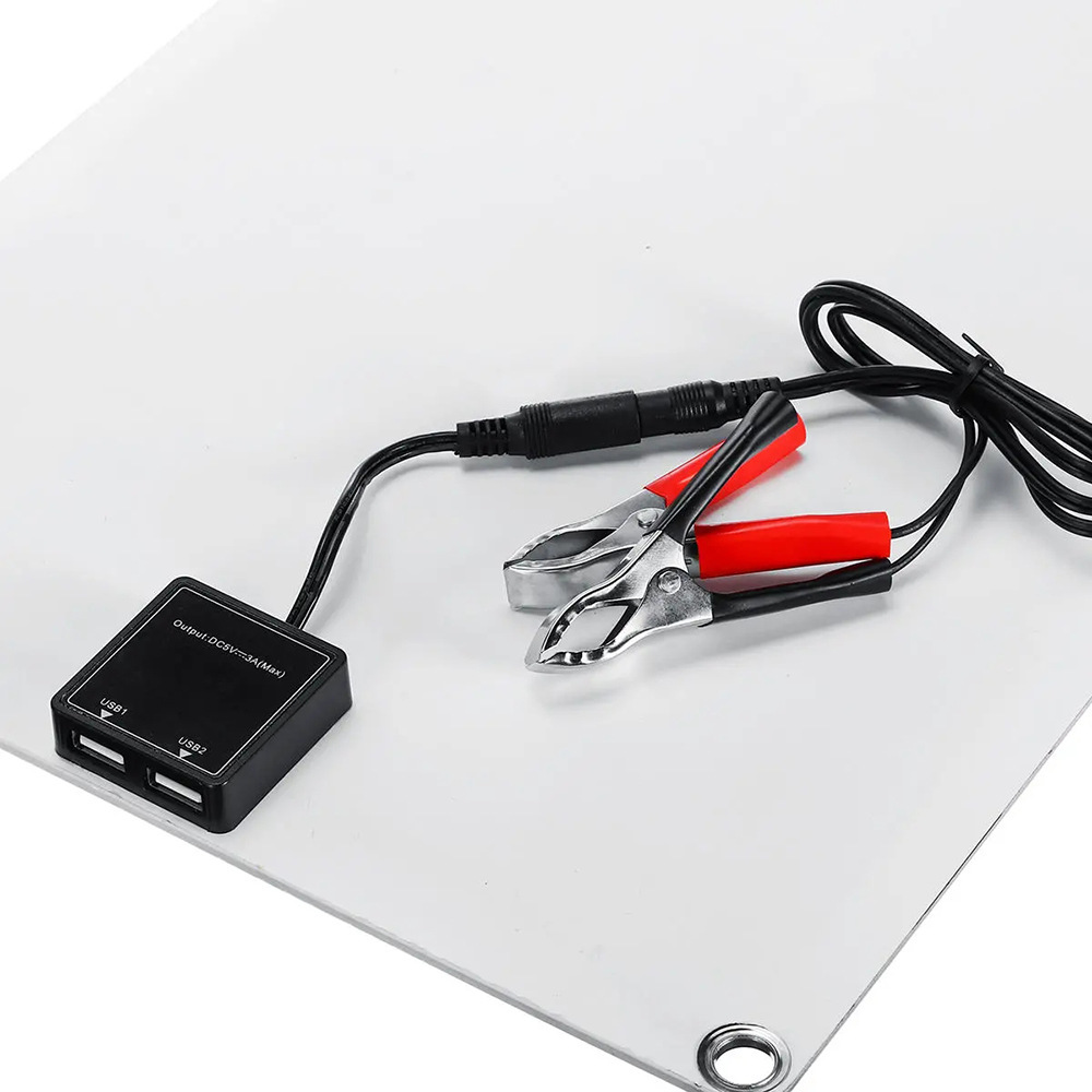 30W 18V Semi-flexible Solar Panel Outdoor Solar Charging Panel USB Phone Charger - Image 4