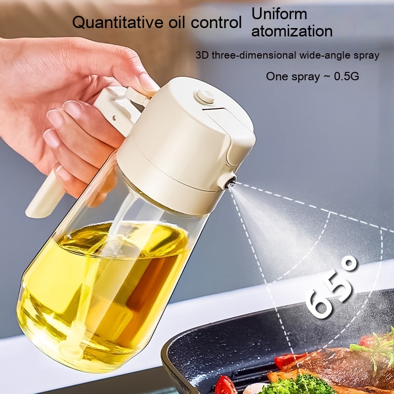 470ML Olive Oil Sprayer Dispenser For Cooking BBQ 2 In 1 Glass Oil Vinegar Soy Sauce Spray Kitchen Oil Bottle For Air Fryer - Image 10