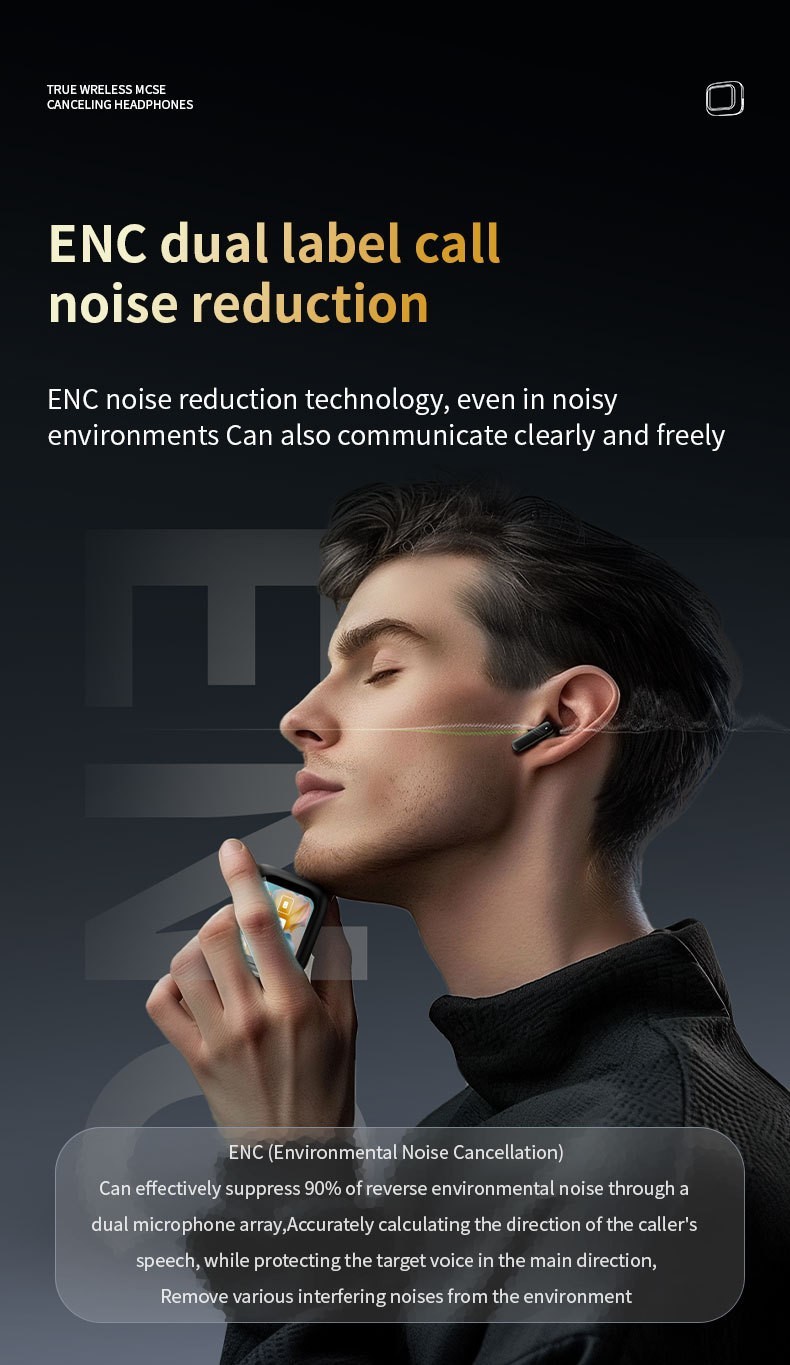LX10 Wireless Bluetooth In-ear Translation Earbuds, LCD Full Color Touch Screen ANC Noise Cancelling TWS Earphones - Image 6