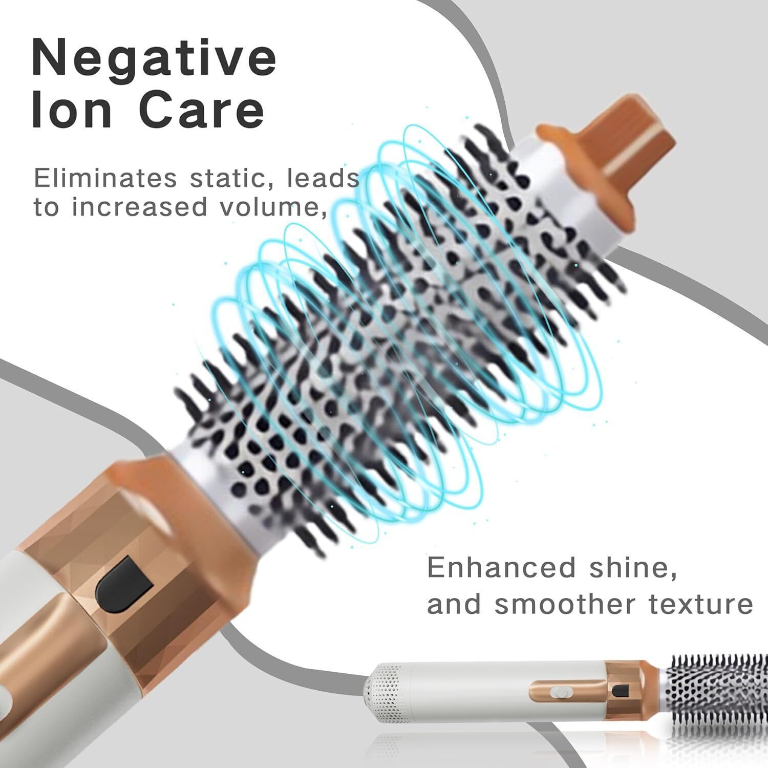 5in1 Electric Hair Dryer Blow Curler Set Detachable Styler Hot Air Brush Salon - Image 7