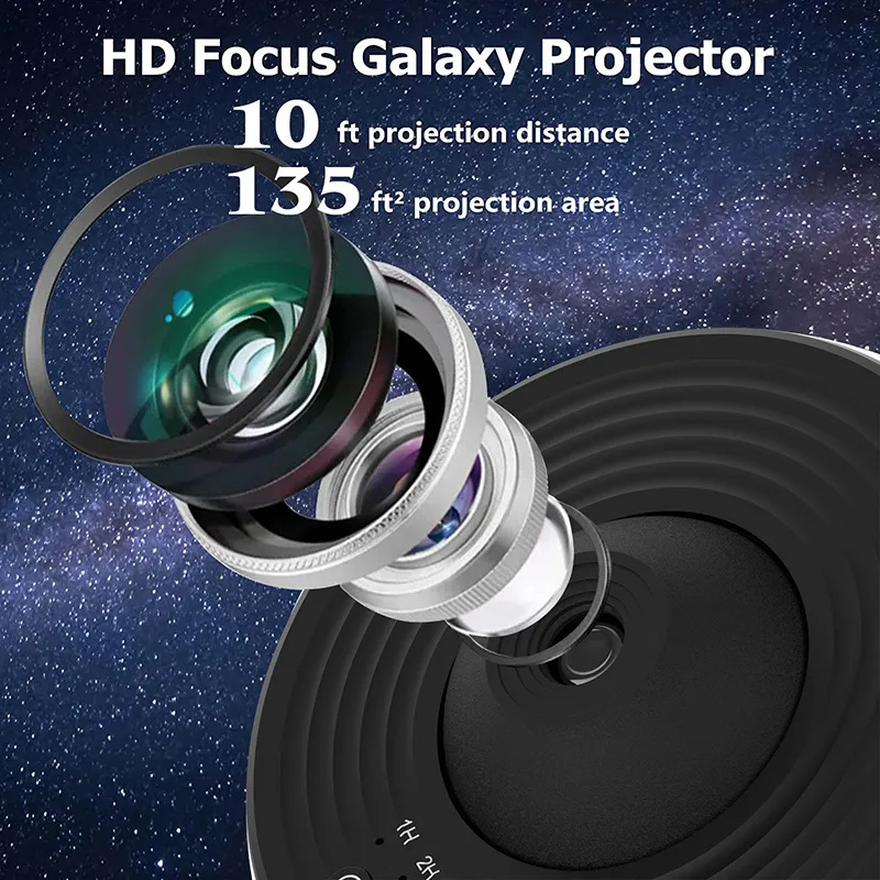 Night Light Galaxy Projector Starry Sky Projector 360 Rotate Planetarium Lamp For Kids Bedroom Valentines Day Gift Wedding Deco - Image 4