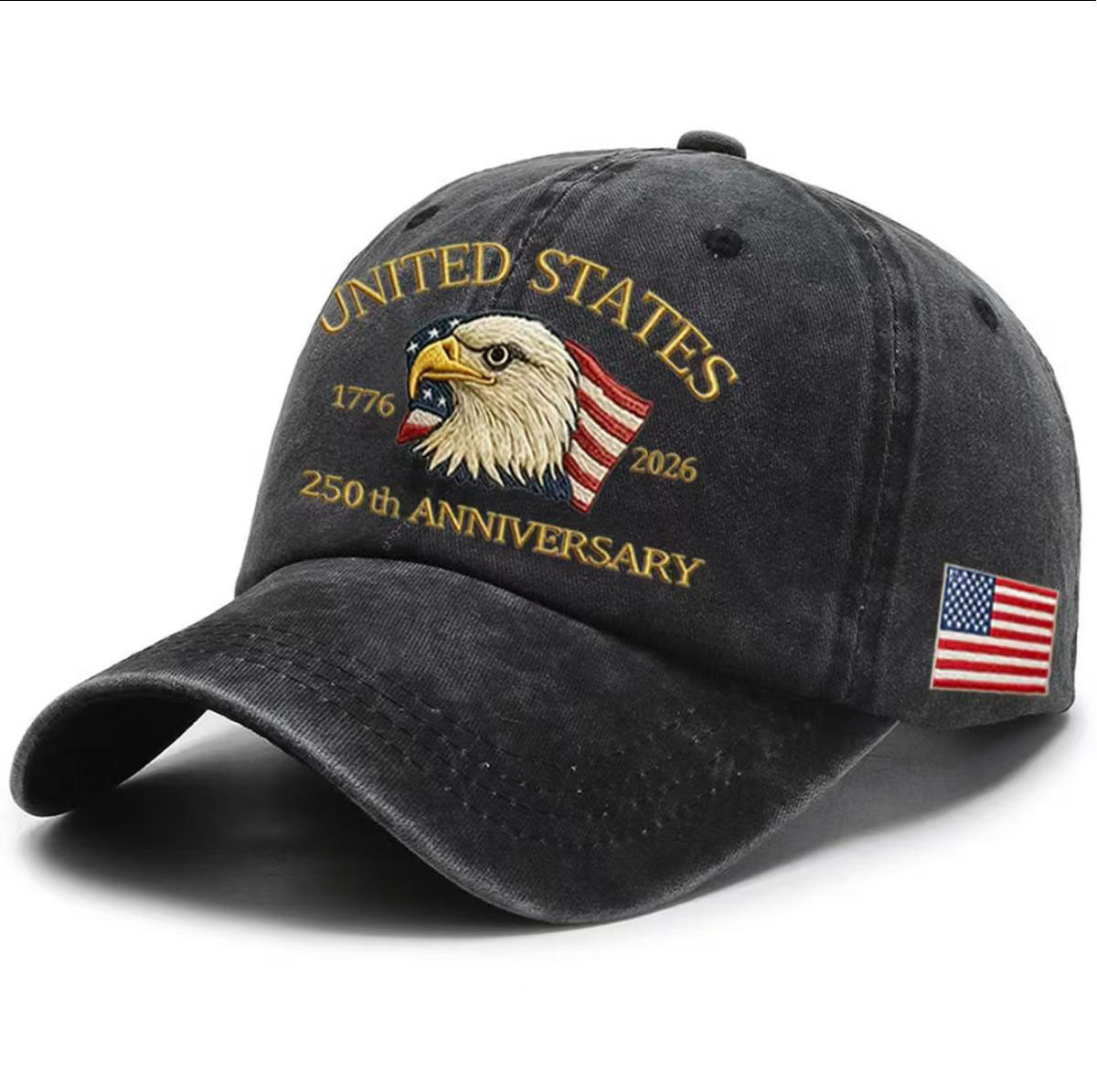 USA 250th Anniversary Cap Washed-Print Hat Flag USA Eagle Baseball Cap Embroidery Casual Breathable Sports Hat Outdoor Sunscreen Dad Hats For Women Men - Image 5