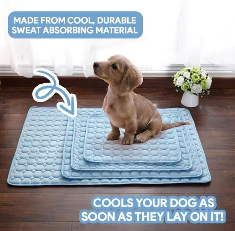 Pet Ice Silk Pad - Summer Cooling Pad For Sofa, Breathable And Anti-slip, Anti-biting Dog Bed Ice Pad, Summer Coolness Dog Pad - Image 6