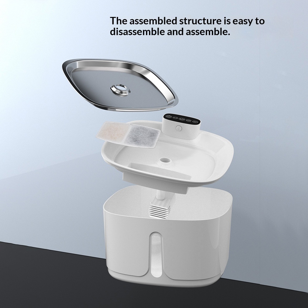 Smart Pet Water Fountain Wireless Stainless Steel Water Dispenser - Image 3