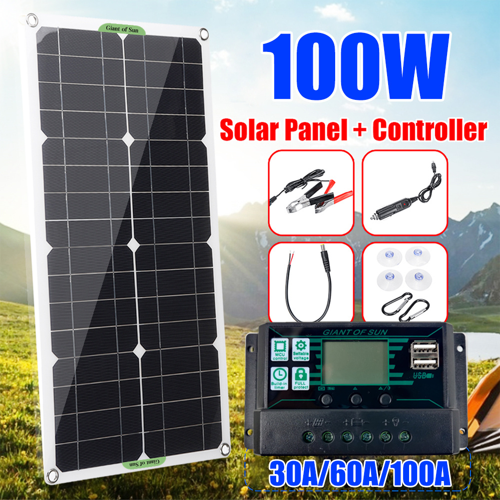 30W 18V Semi-flexible Solar Panel Outdoor Solar Charging Panel USB Phone Charger - Image 6
