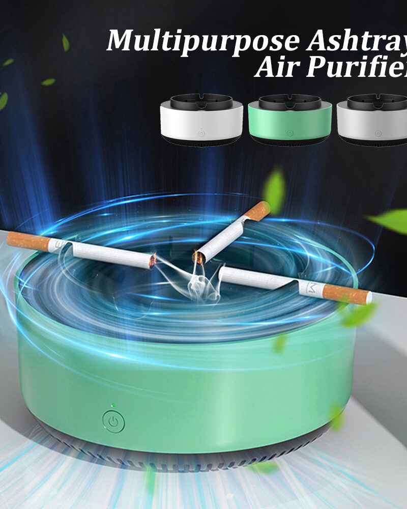 Smoke Removal Air Purification Ashtray Anion Purification Practical Automatic Purifier Ashtray Portable Gadgets For Car Ashtray