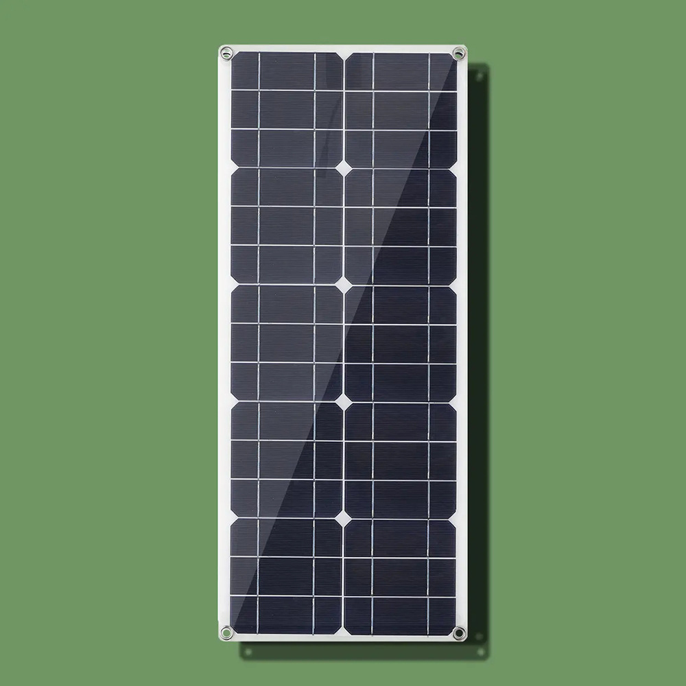 30W 18V Semi-flexible Solar Panel Outdoor Solar Charging Panel USB Phone Charger - Image 5
